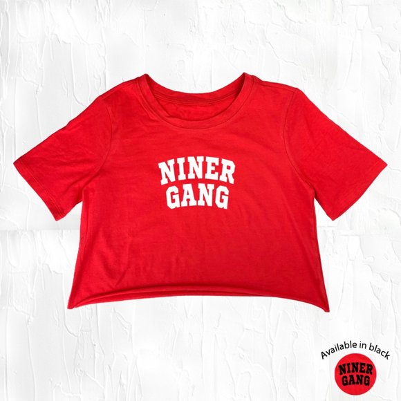 Red/Black San Francisco Football Niner Gang crop top, 49ers Gift, Purdy Shirt - Picture 1 of 2